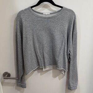 Classic Gray Cropped Women's Sweatshirt